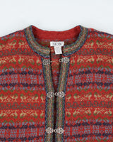Skyr Wool Nordic Knit Clasp Cardigan - M