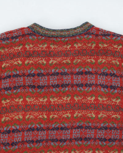Skyr Wool Nordic Knit Clasp Cardigan - M