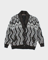 Vintage 80s Sparkly Knit Cardigan - M