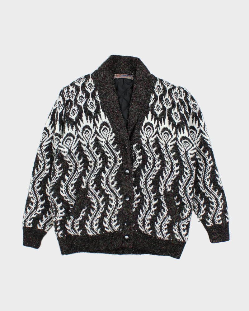 Vintage 80s Sparkly Knit Cardigan - M