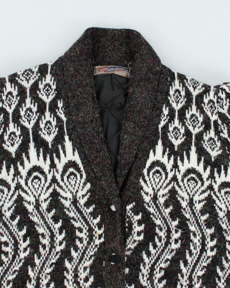 Vintage 80s Sparkly Knit Cardigan - M