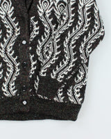 Vintage 80s Sparkly Knit Cardigan - M