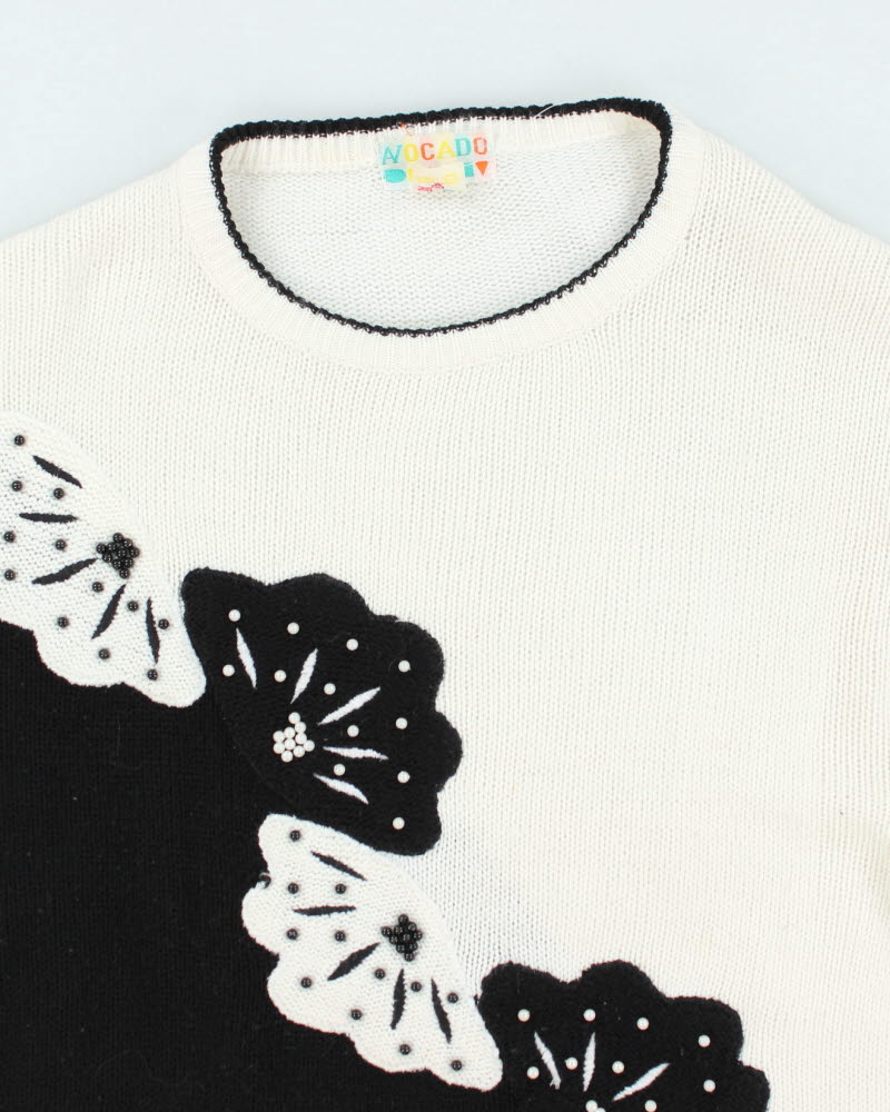 Vintage 80s Avocado Knit Jumper - S