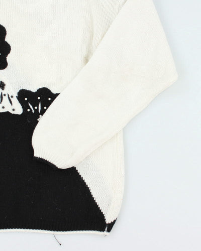Vintage 80s Avocado Knit Jumper - S