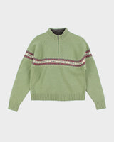 Woolrich Wool Quarter Zip Jumper - S