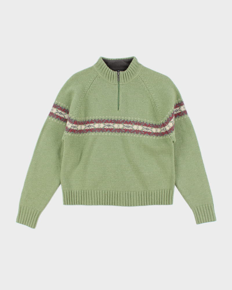 Woolrich Wool Quarter Zip Jumper - S