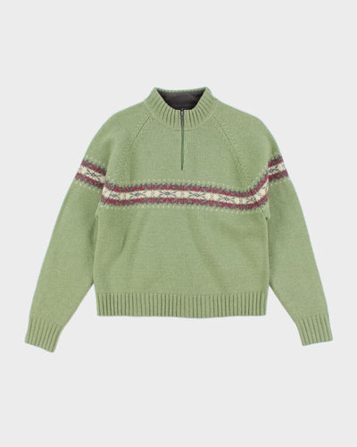 Woolrich Wool Quarter Zip Jumper - S