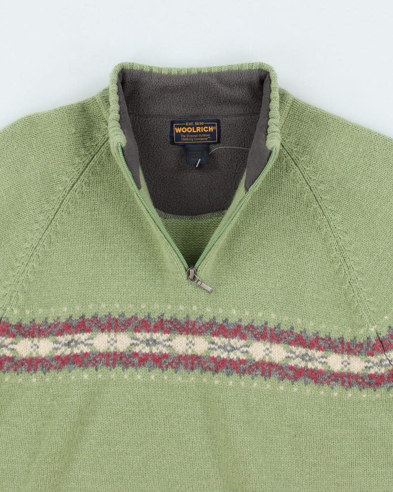Woolrich Wool Quarter Zip Jumper - S