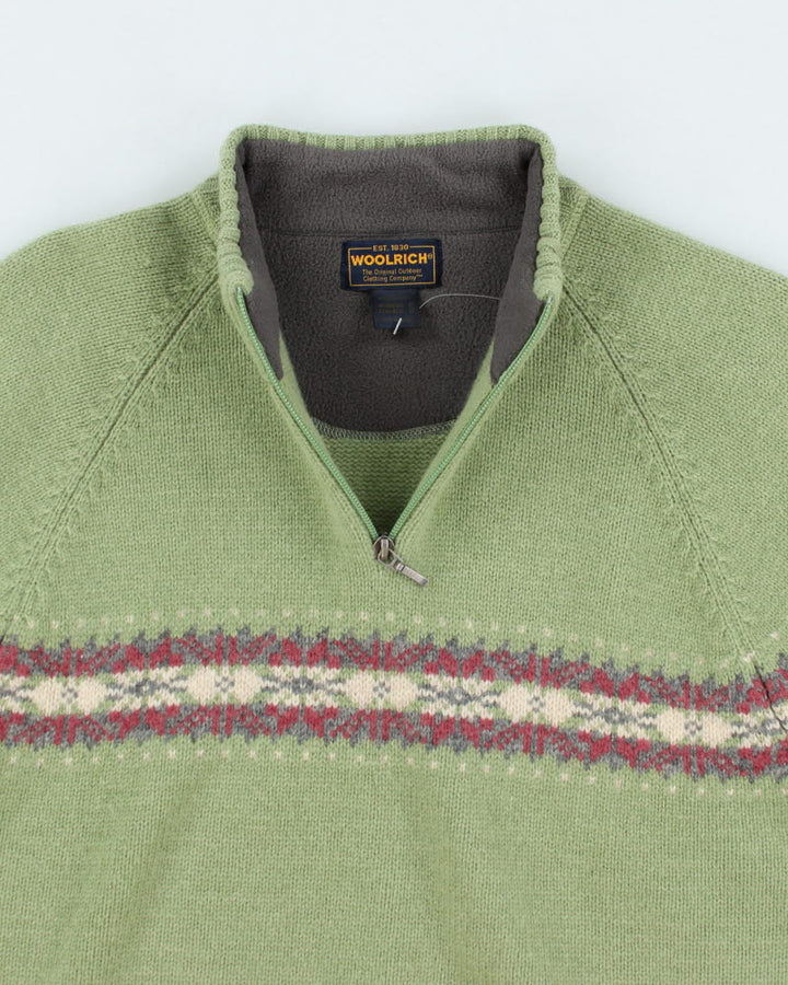 Woolrich Wool Quarter Zip Jumper - S