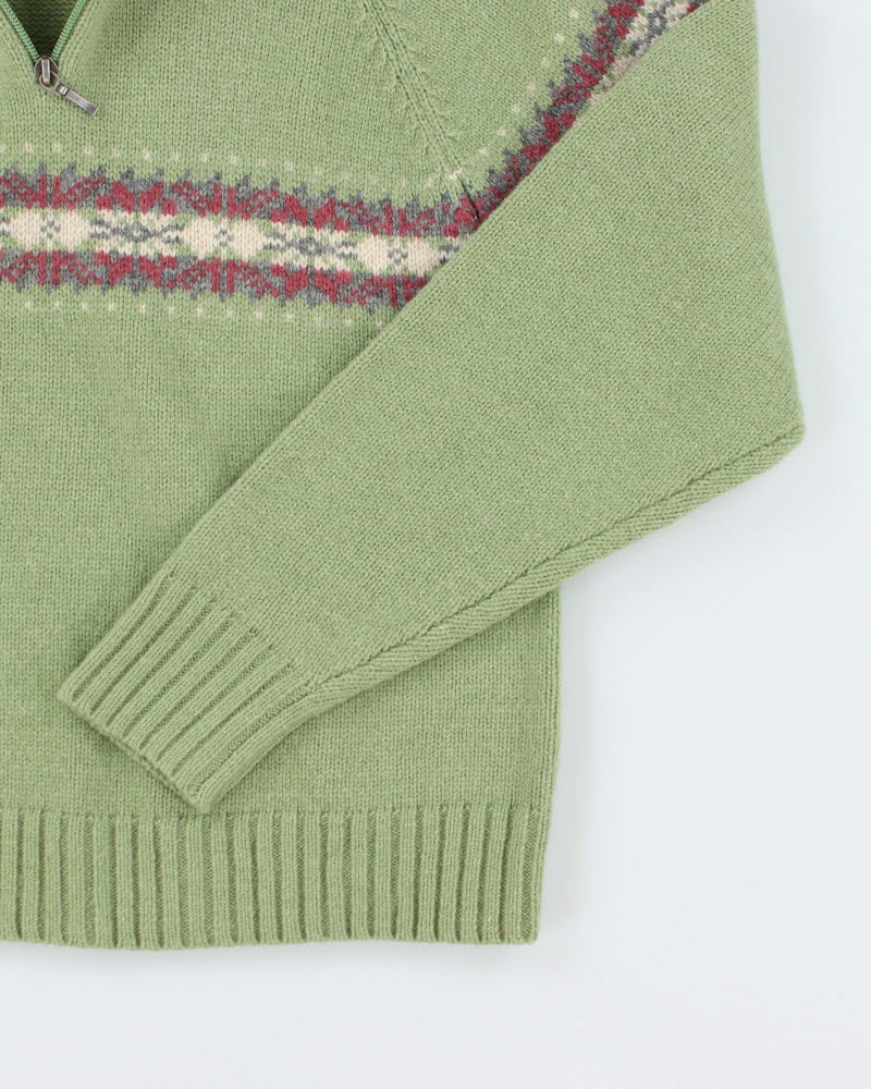 Woolrich Wool Quarter Zip Jumper - S