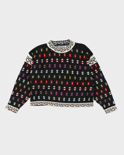 Vintage Melizan Pattern Knit Jumper - S