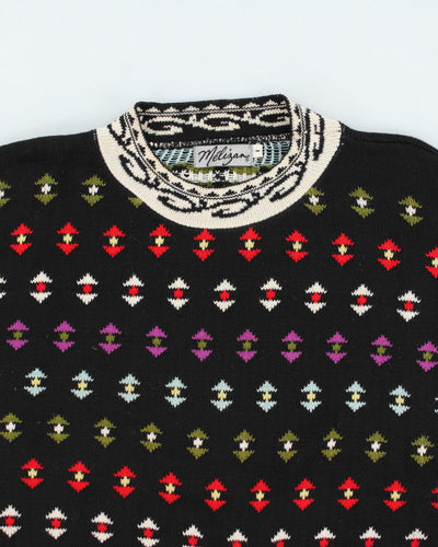 Vintage Melizan Pattern Knit Jumper - S