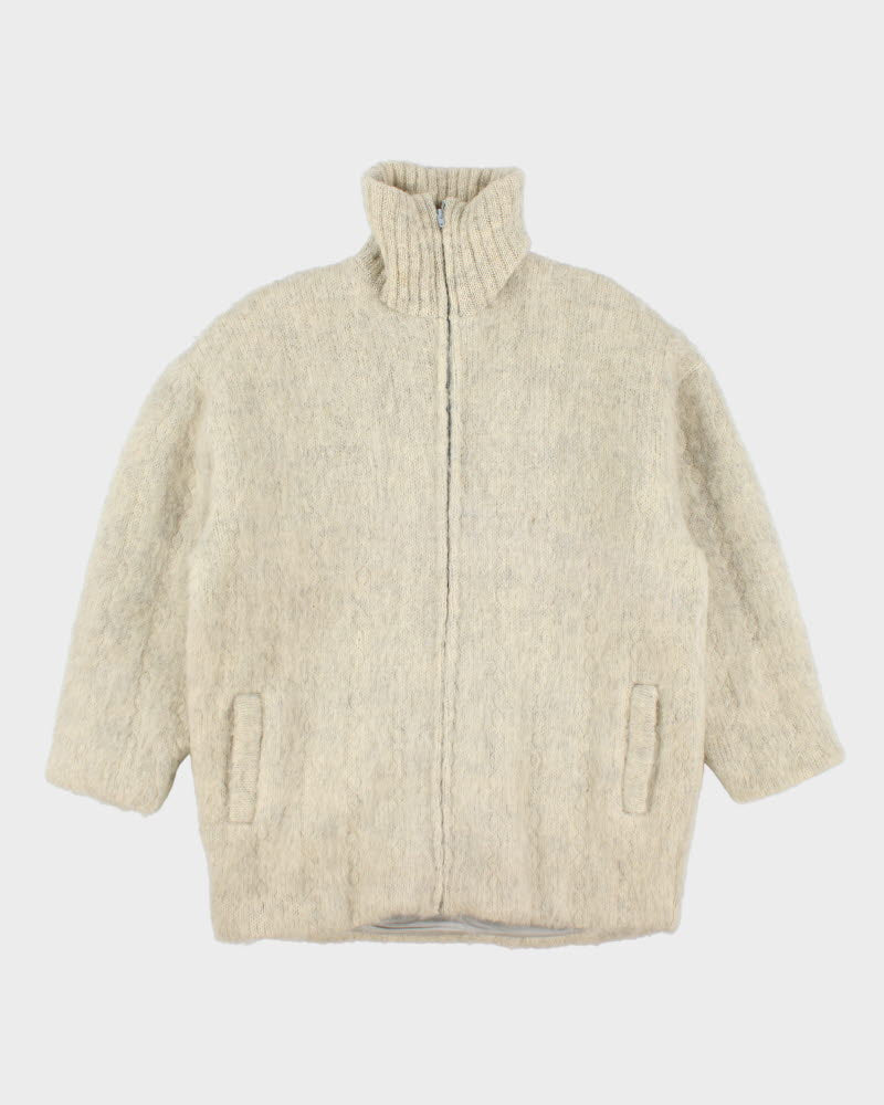 Vintage Tundra Wool Zip-up Jumper - M