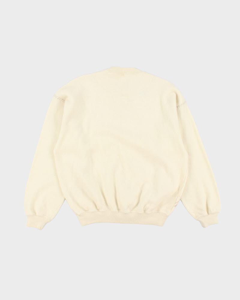 Vintage Wool Blend Cream Jumper - L