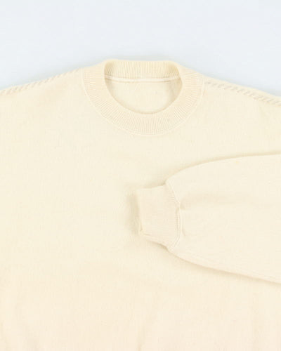 Vintage Wool Blend Cream Jumper - L
