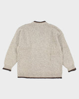 Vintage Trinity Wool Blend Aran Knit Jumper - L