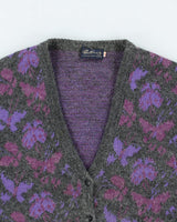 Vintage 90's Women's Patterned Button Up Cardigan - S