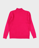 Rhinestone Wool Blend Pink Knit Jumper - XS