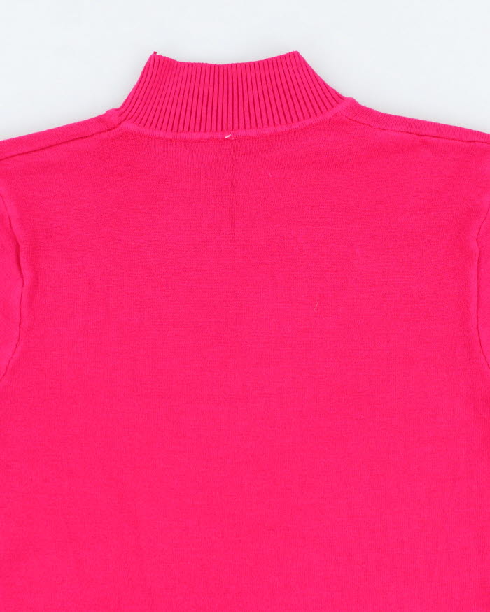 Rhinestone Wool Blend Pink Knit Jumper - XS