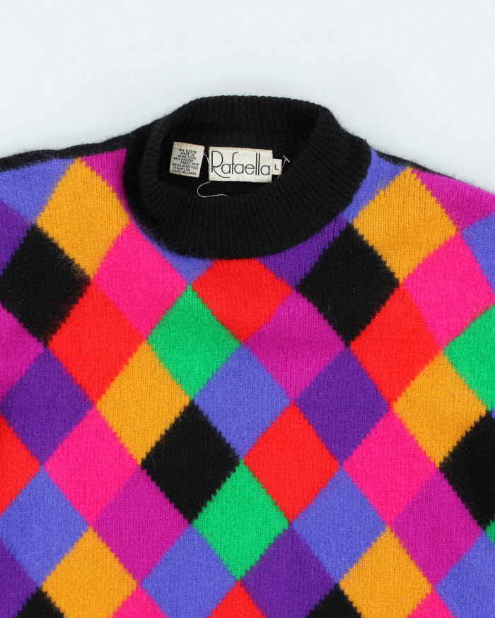 Vintage Rafaella Angora Wool Blend Knit Jumper - L