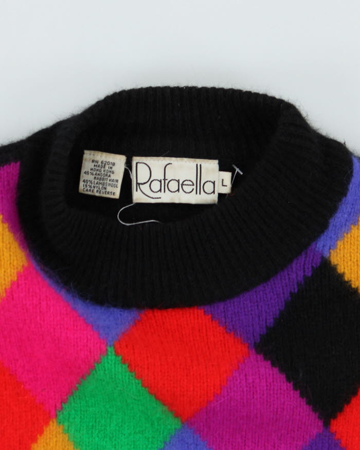 Vintage Rafaella Angora Wool Blend Knit Jumper - L