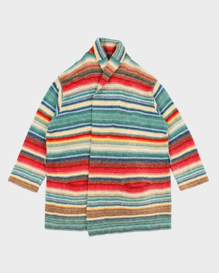 Vintage Ralph Lauren Multi Coloured Striped Knit Cardigan - XXXL