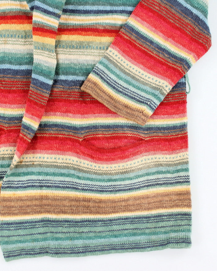 Vintage Ralph Lauren Multi Coloured Striped Knit Cardigan - XXXL