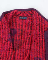 Vintage 90's Chunky Flower Wrap Cardigan - L
