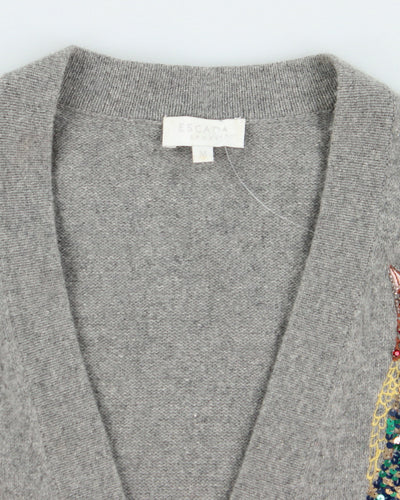 Vintage Escada Chicken Embroidered Button Up Cardigan - M