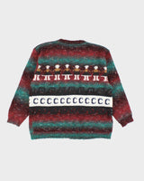 Vintage 80's Capricci Patterned Wool Blend Cardigan - M