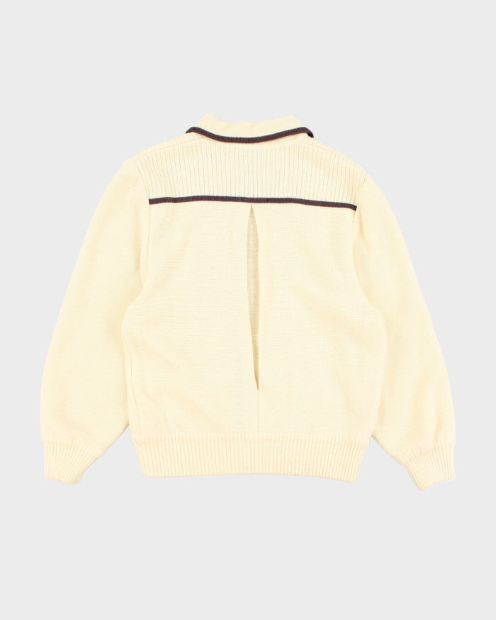 Vintage Tricoville Zip Up Collared Knit Cardigan - M