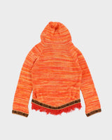 Vintage Y2K Women's Hooded Knit Jumper - S