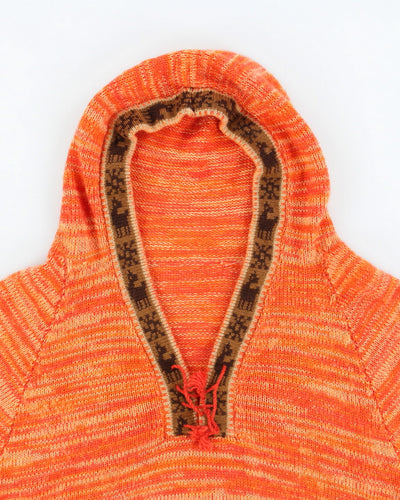Vintage Y2K Women's Hooded Knit Jumper - S
