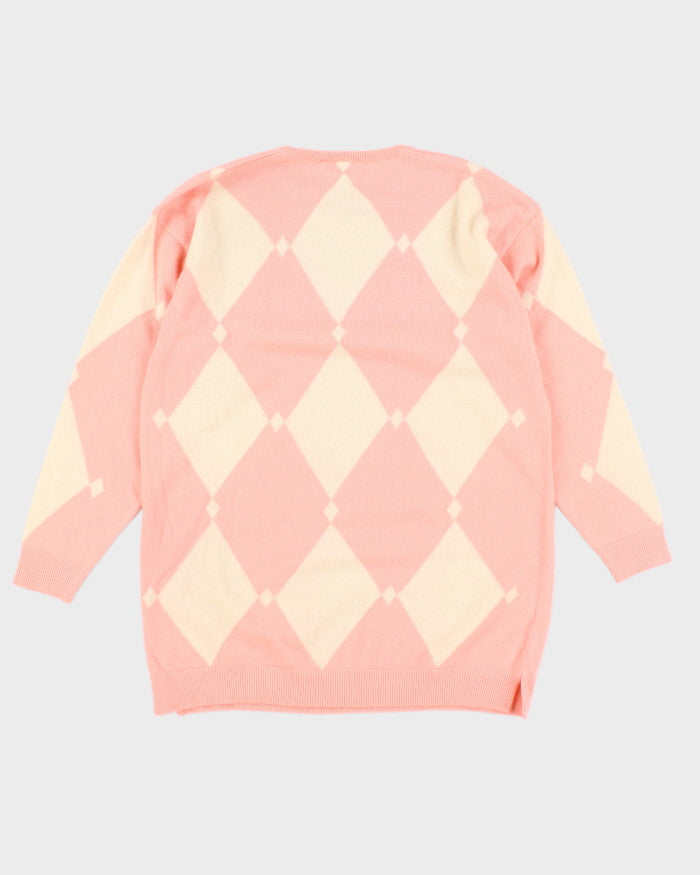 Vintage 90's Bally Cashmere Blend Patterned Knit Jumper - M