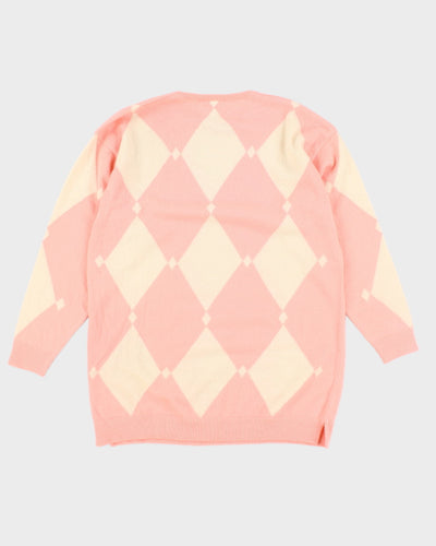Vintage 90's Bally Cashmere Blend Patterned Knit Jumper - M