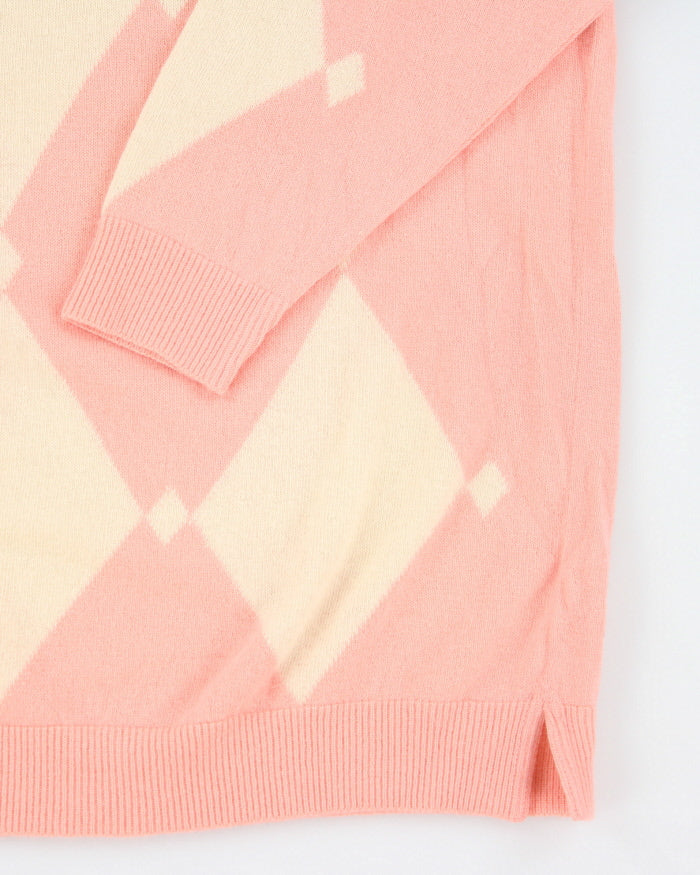 Vintage 90's Bally Cashmere Blend Patterned Knit Jumper - M