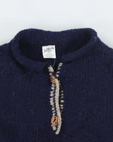 Vintage 90's Heavyweight Global Patch Chunky Knit Jumper - L