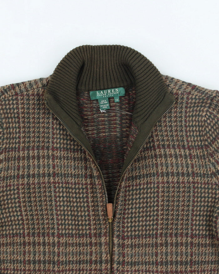 Vintage Ralph Lauren Zip-up Knit Jumper - M