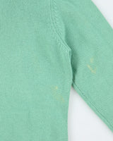 Vintage Argyle Green Zip-up Knit - L