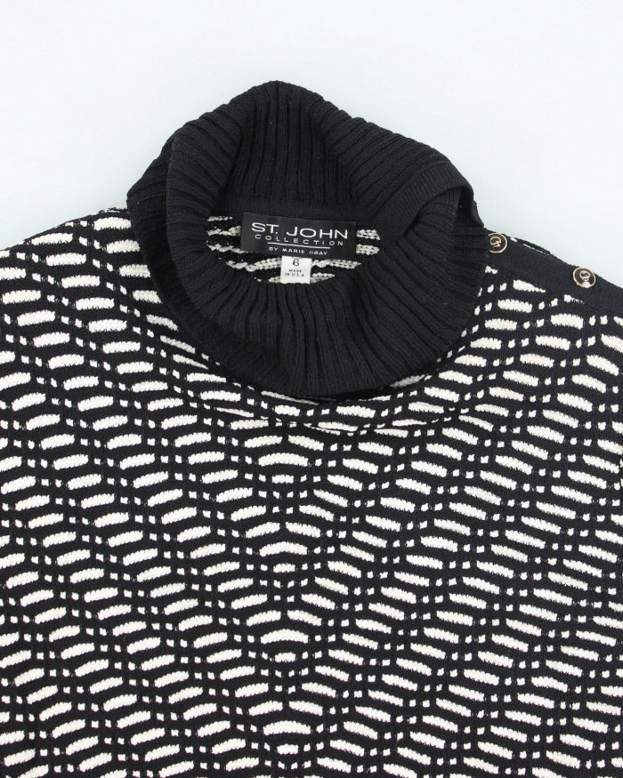 Vintage 80s St John Shoulder Pad Knitted Jumper - M