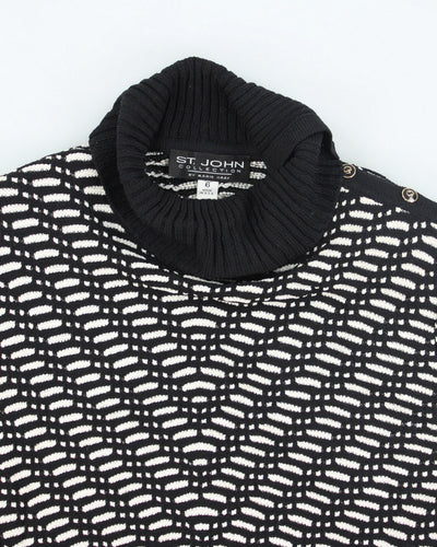 Vintage 80s St John Shoulder Pad Knitted Jumper - M