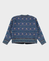 Vintage Women's Icelandic Patterned Clasp Close Cardigan - M