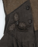 Y2k 00s Papa Brown Mohair &amp; Wool Blend Cardigan - M