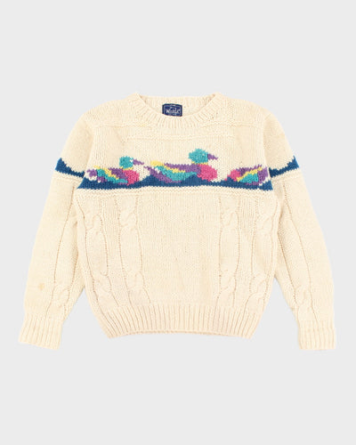 Vintage 80's Women's Woolrich Chunky Wool Knit Jumper - M