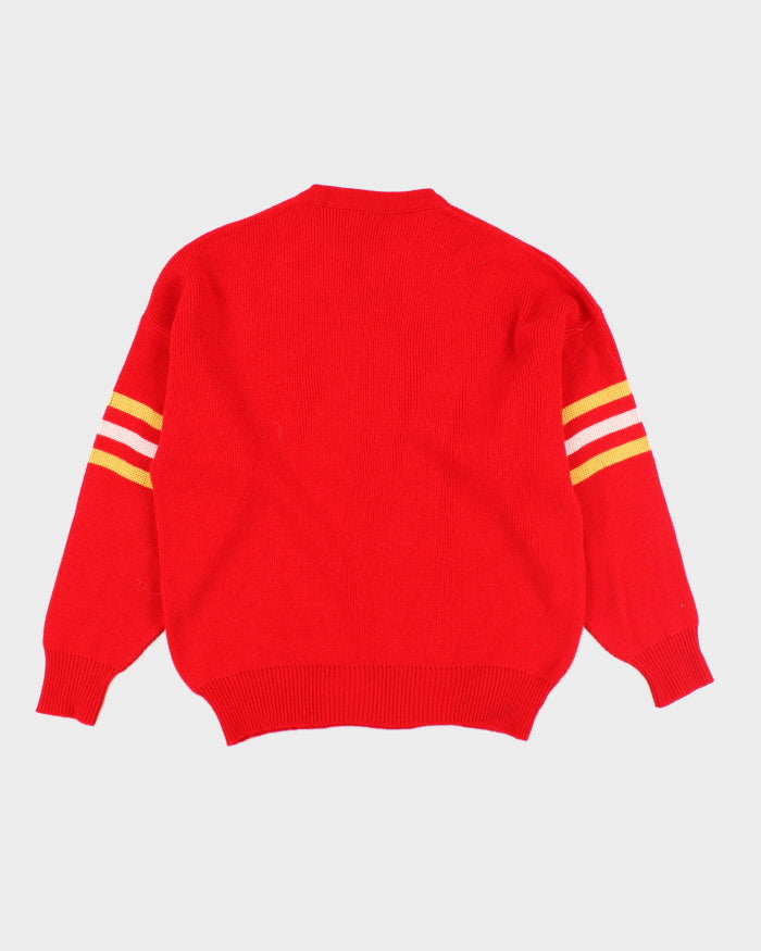 Vintage 90's Calgary Flames Printed Knit Jumper - L