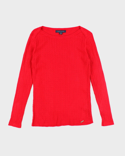 Tommy Hilfiger Red Knit Jumper - M