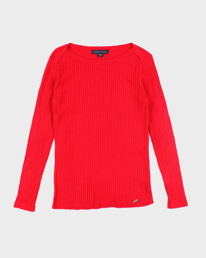 Tommy Hilfiger Red Knit Jumper - M