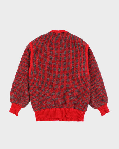 Vintage 80s Angora & Wool Blend Sparkly Cardigan - M