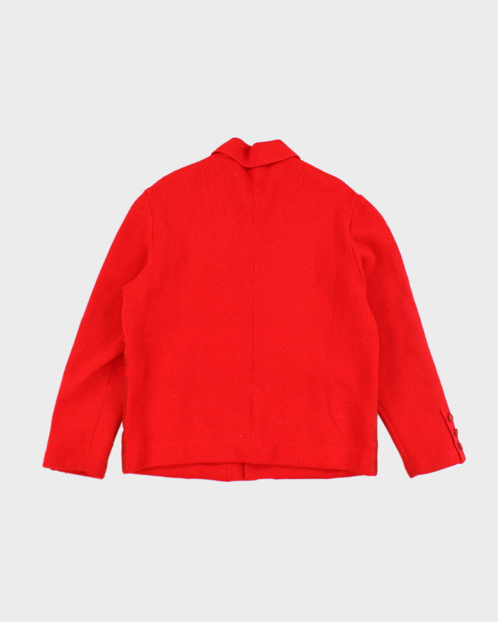 Vintage Damon Leather Patch Knit Jacket - M