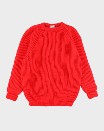 Vintage Jack Wolfskin Wool Red Chunky Knit Jumper - XL